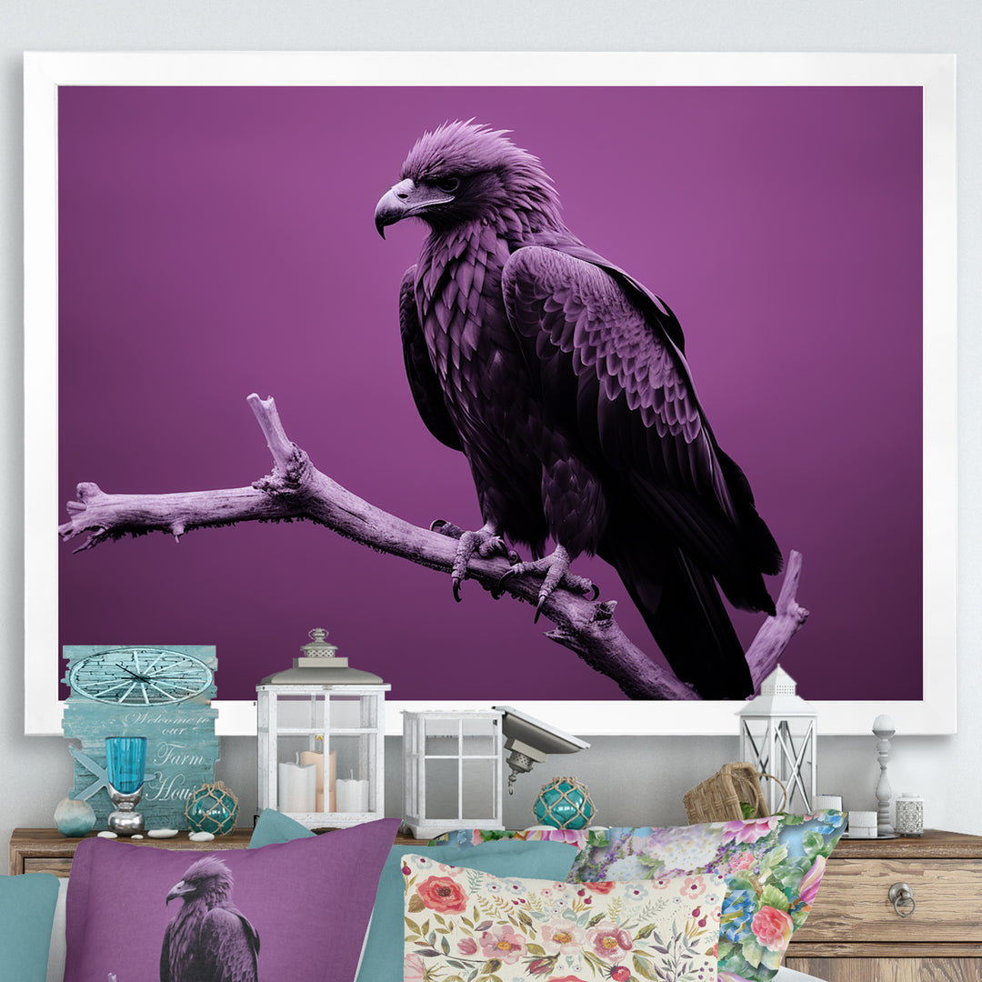 Purple Eagle S Grace At Branch Domain - Eagle Wall Decor