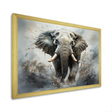 Elephant Symphony Stampede - Gray Elephant Wall Art