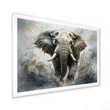 Elephant Symphony Stampede - Gray Elephant Wall Art