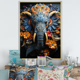 Abstract Elephant Dreamscape Portrait - Elephant Framed Canvas Art