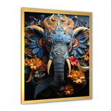 Abstract Elephant Dreamscape Portrait - Elephant Framed Canvas Art
