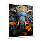 Abstract Elephant Dreamscape Portrait - Elephant Framed Canvas Art