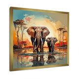 Graceful African Elephants In Motion - Elephant Home Decor Art