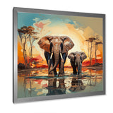 Graceful African Elephants In Motion - Elephant Home Decor Art