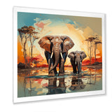 Graceful African Elephants In Motion - Elephant Home Decor Art
