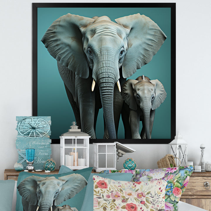 Graceful Elephants In Motion - Elephant Living Room Wall Art