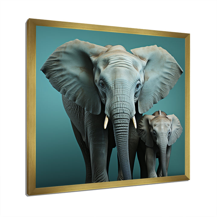 Graceful Elephants In Motion - Elephant Living Room Wall Art
