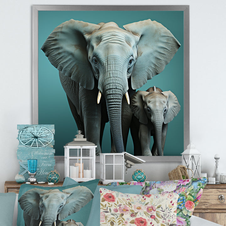 Graceful Elephants In Motion - Elephant Living Room Wall Art