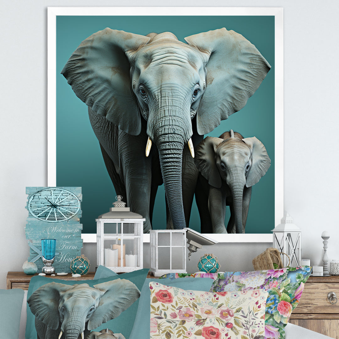 Graceful Elephants In Motion - Elephant Living Room Wall Art