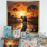 Graceful African Elephant In Motion - Elephant Wall Decor