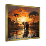 Graceful African Elephant In Motion - Elephant Wall Decor