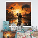 Graceful African Elephant In Motion - Elephant Wall Decor