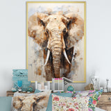 Tusked Elephant Portrait - Elephant Wall Art Prints