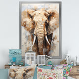 Tusked Elephant Portrait - Elephant Wall Art Prints