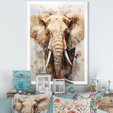 Tusked Elephant Portrait - Elephant Wall Art Prints