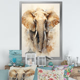 Gentle Elephant Giants - Beige Elephant Wall Art