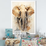 Gentle Elephant Giants - Beige Elephant Wall Art