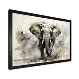 Elegant Elephant In Motion - Elephant Large Canvas Wall Art