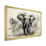Elegant Elephant In Motion - Elephant Large Canvas Wall Art