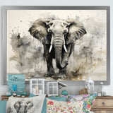 Elegant Elephant In Motion - Elephant Large Canvas Wall Art