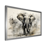 Elegant Elephant In Motion - Elephant Large Canvas Wall Art