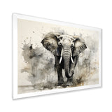 Elegant Elephant In Motion - Elephant Large Canvas Wall Art