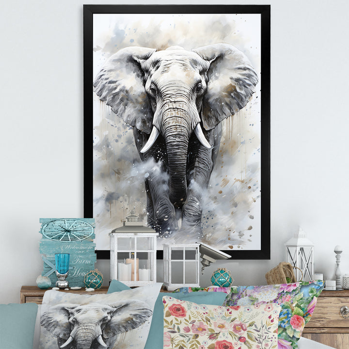 Magnific Elephant Portrait - Elephant Canvas Wall Art