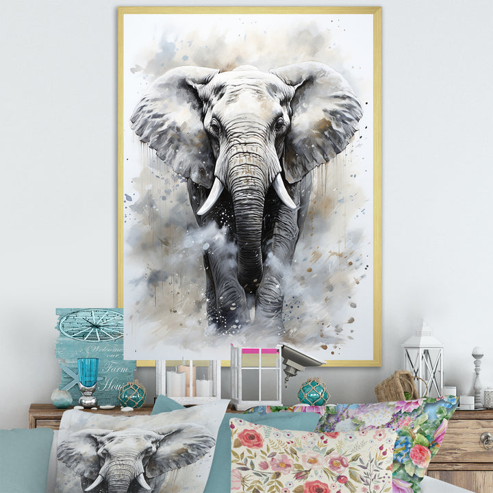 Magnific Elephant Portrait - Elephant Canvas Wall Art