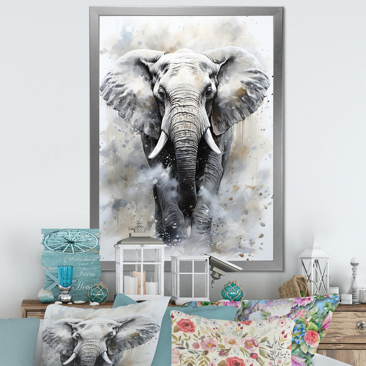 Magnific Elephant Portrait - Elephant Canvas Wall Art