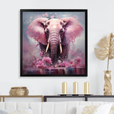 Pink Romantic Giant Elephant - Elephant Wall Decor
