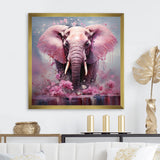 Pink Romantic Giant Elephant - Elephant Wall Decor