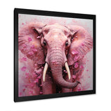 Pink Romantic Blooms Elephant - Elephant Wall Art Prints