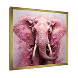 Pink Romantic Blooms Elephant - Elephant Wall Art Prints