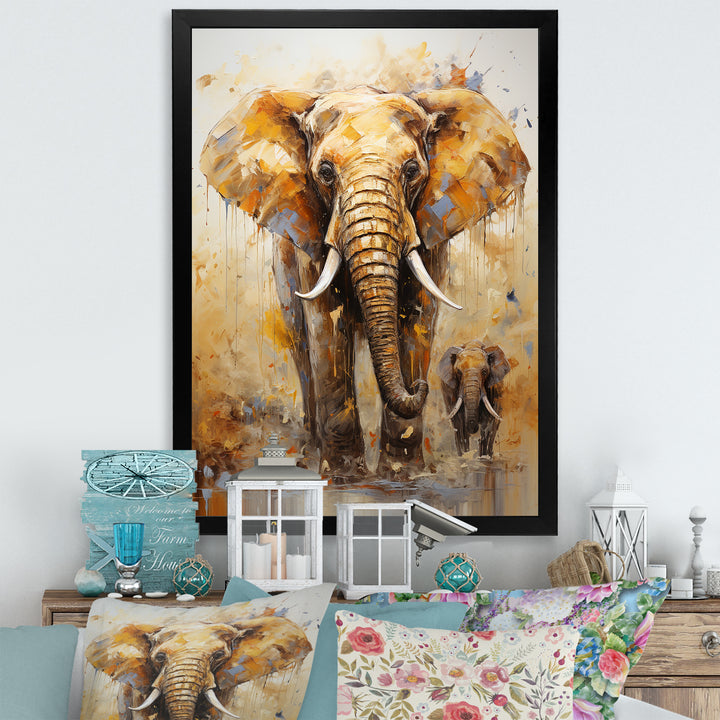 Elephant Symbolic Strength Dreams - Brown Elephant Wall Art