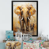 Elephant Symbolic Strength Dreams - Brown Elephant Wall Art