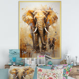 Elephant Symbolic Strength Dreams - Brown Elephant Wall Art