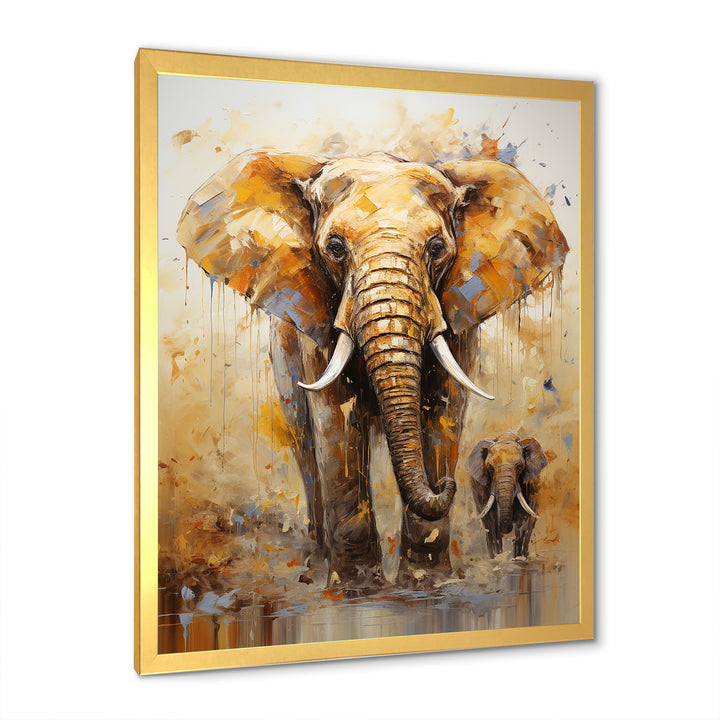 Elephant Symbolic Strength Dreams - Brown Elephant Wall Art