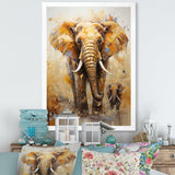 Elephant Symbolic Strength Dreams - Brown Elephant Wall Art