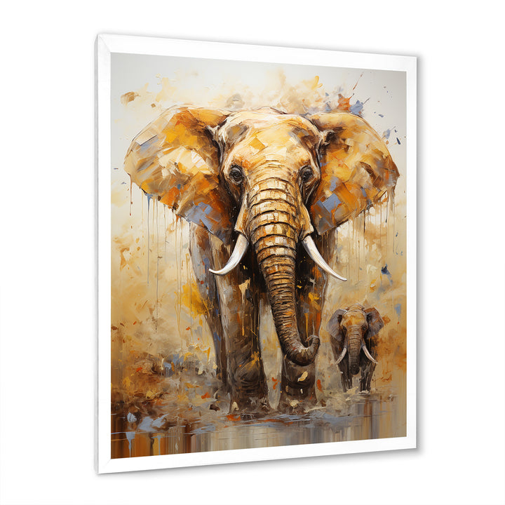Elephant Symbolic Strength Dreams - Brown Elephant Wall Art