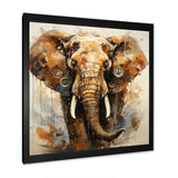 Elephant Grace In Portrait - Elephant Framed Canvas Art