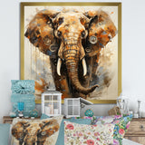 Elephant Grace In Portrait - Elephant Framed Canvas Art