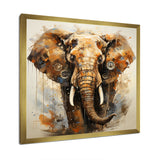 Elephant Grace In Portrait - Elephant Framed Canvas Art