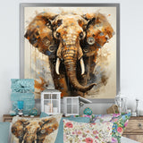 Elephant Grace In Portrait - Elephant Framed Canvas Art
