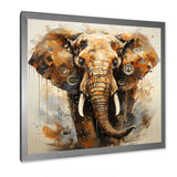 Elephant Grace In Portrait - Elephant Framed Canvas Art