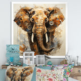 Elephant Grace In Portrait - Elephant Framed Canvas Art