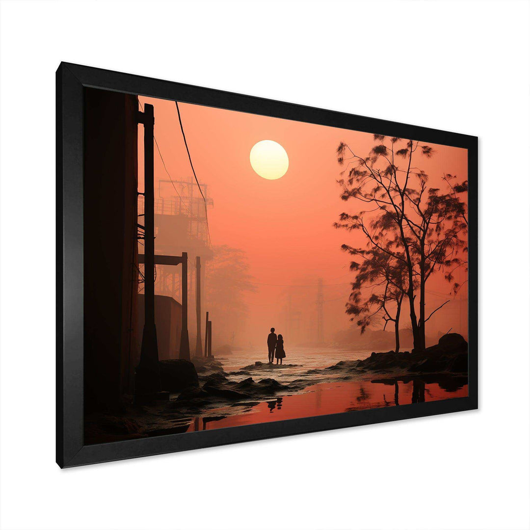 Polutation Industrial Landscape - Architecture Canvas Wall Art