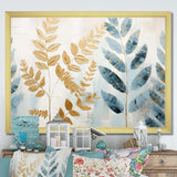 Gold Ferns Silent Getaway VI - Floral Canvas Wall Art