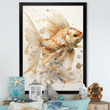 Golden Fish Elegance - Fish Canvas Wall Art