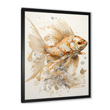Golden Fish Elegance - Fish Canvas Wall Art