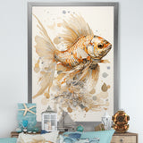 Golden Fish Elegance - Fish Canvas Wall Art